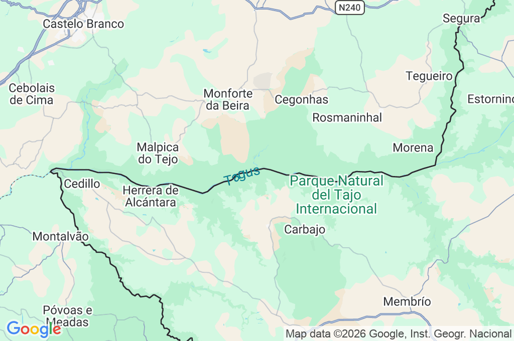 International Tagus Natural Park Area Map International Tagus Natural Park Area Map