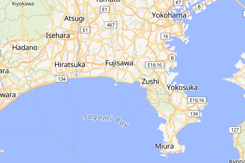 Kamakurakoukoumae Station Area Map
