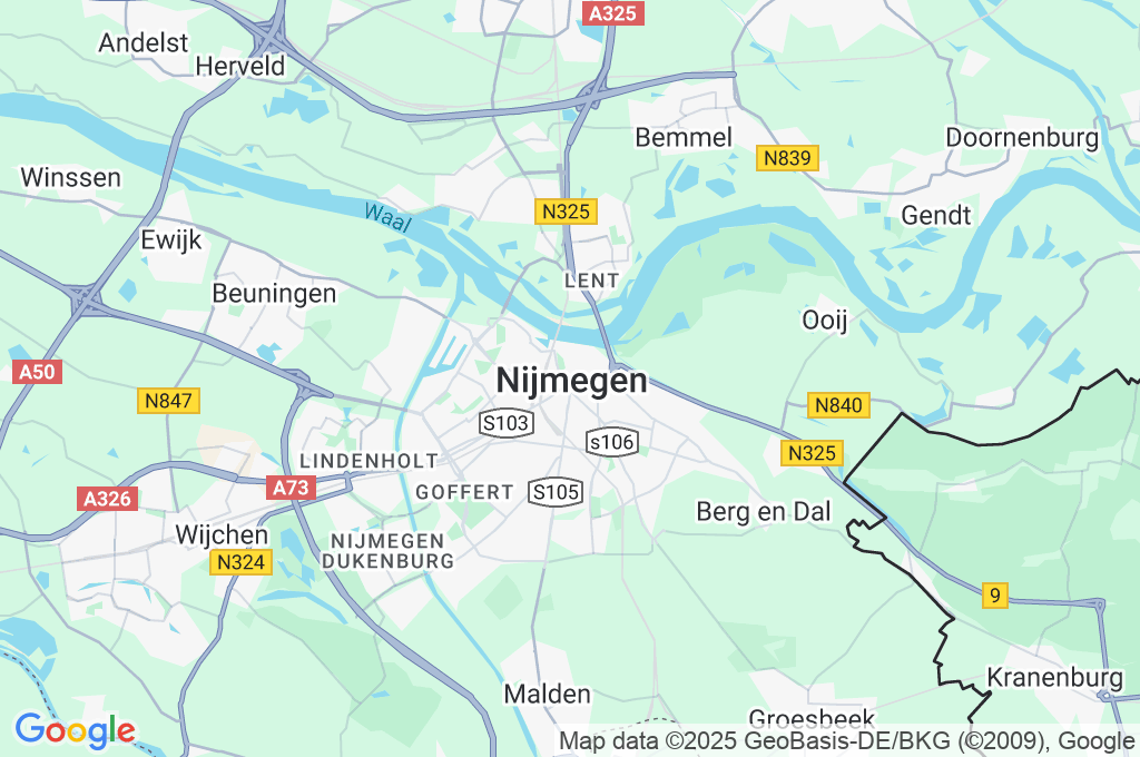 Nijmegen Area Map