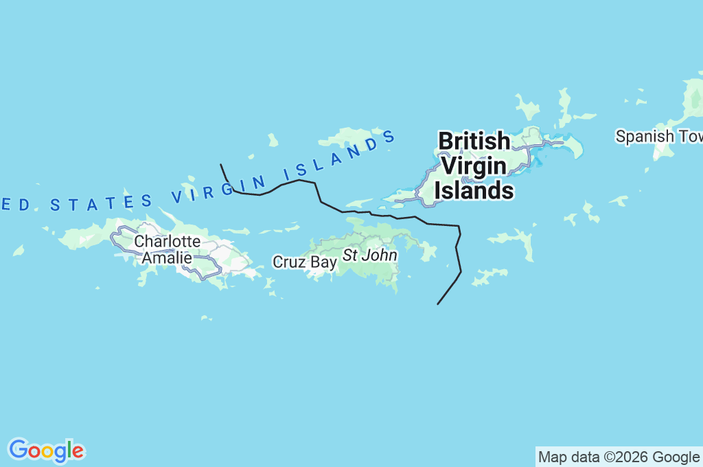 Maho Bay Beach Area Map