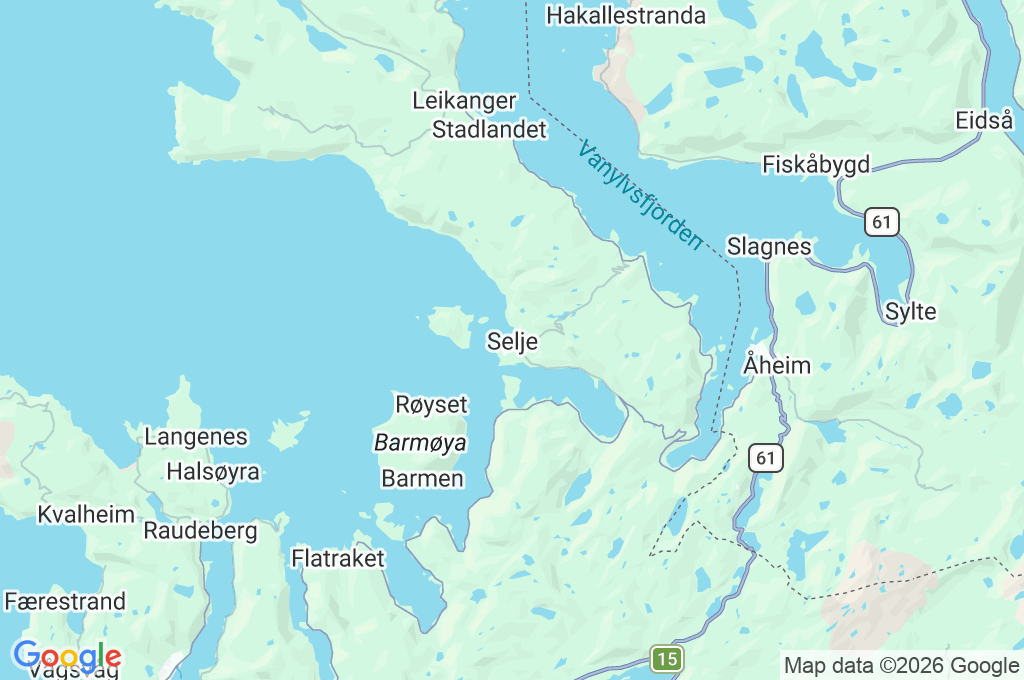 Selje Area Map