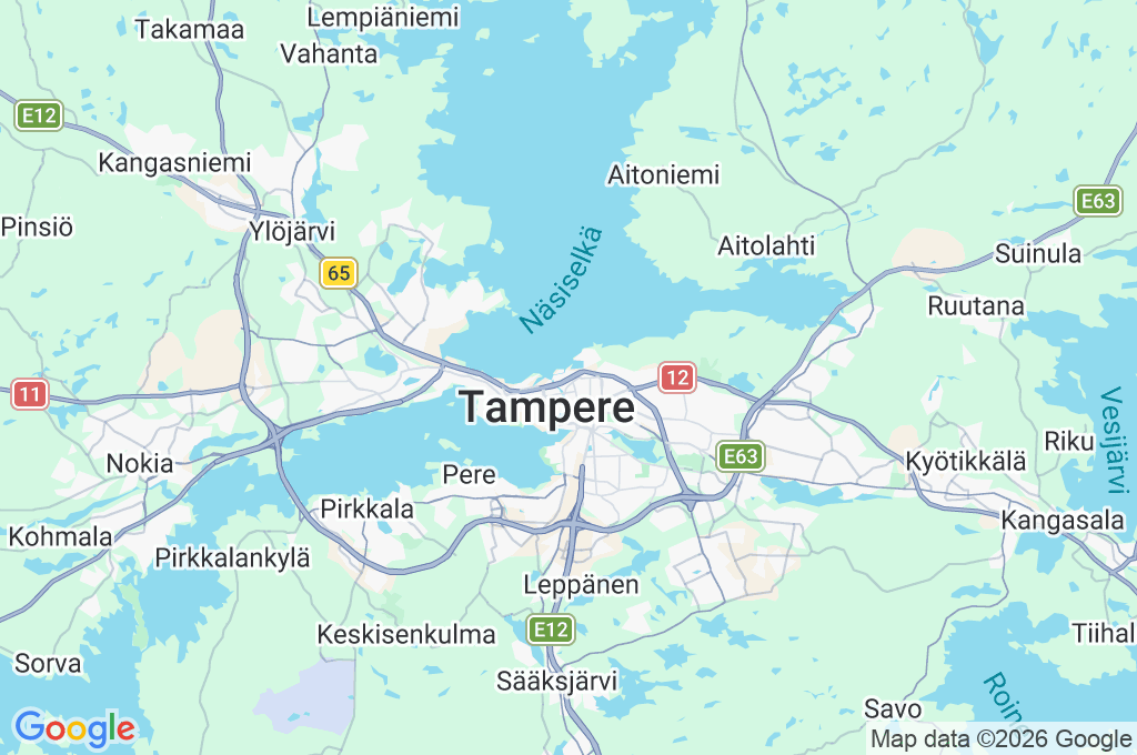 Tampere Area Map Tampere Area Map