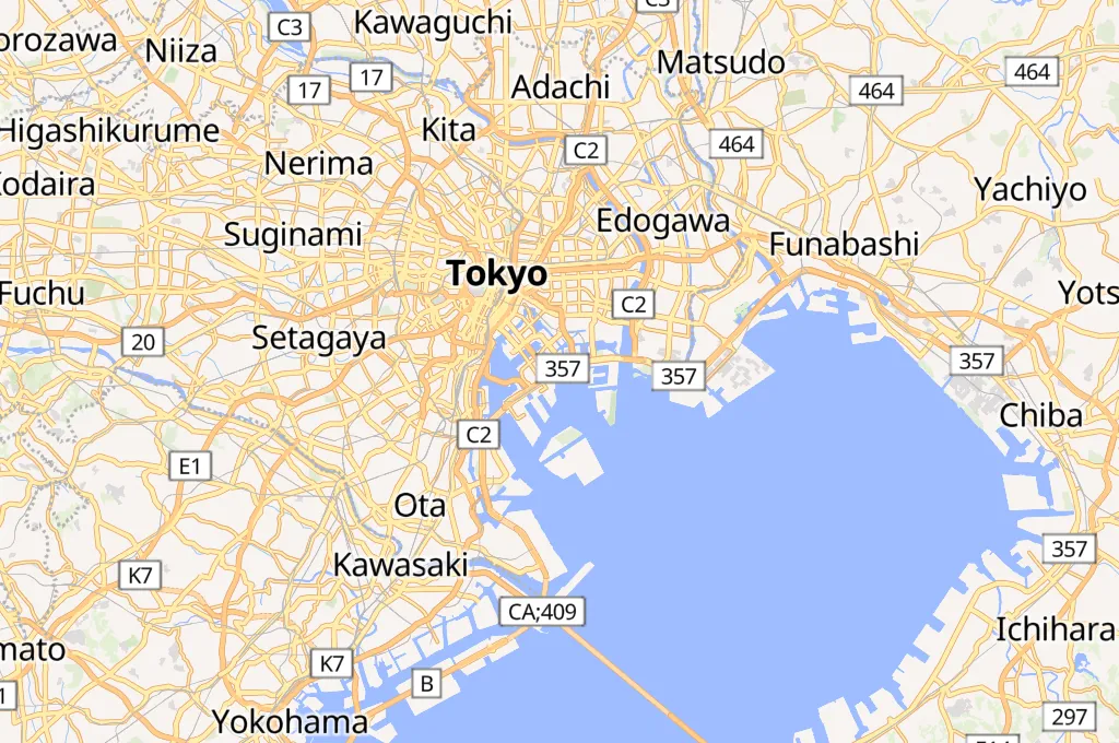 Shinonome Area Map Shinonome Area Map