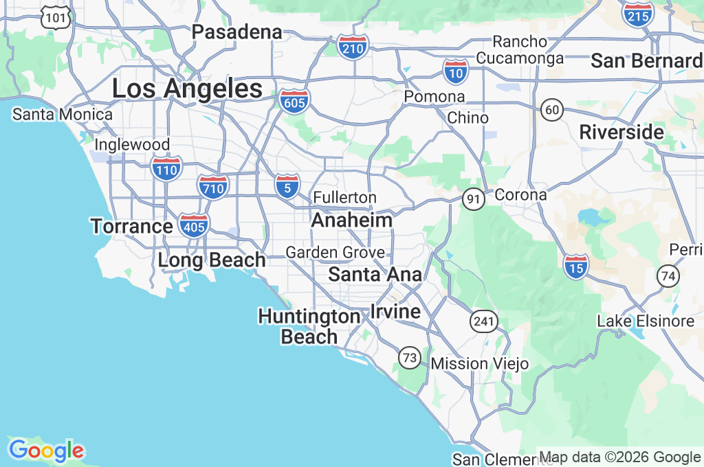 Anaheim Area Map Anaheim Area Map