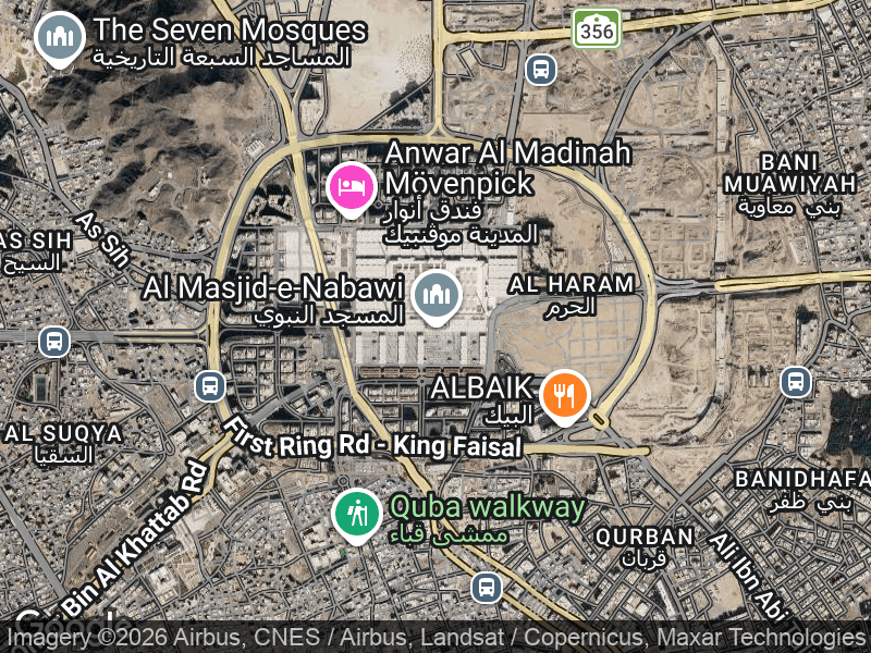 Prophet's Mosque Area Map
