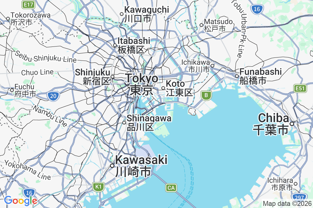 Fukagawa Bus Depot Area Map
