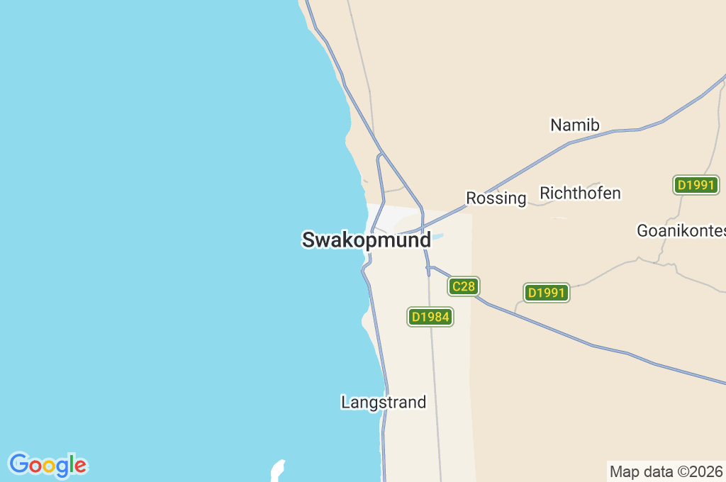 Swakopmund Mole Area Map Swakopmund Mole Area Map