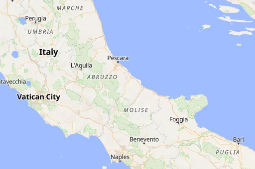 Map of Province of Chieti