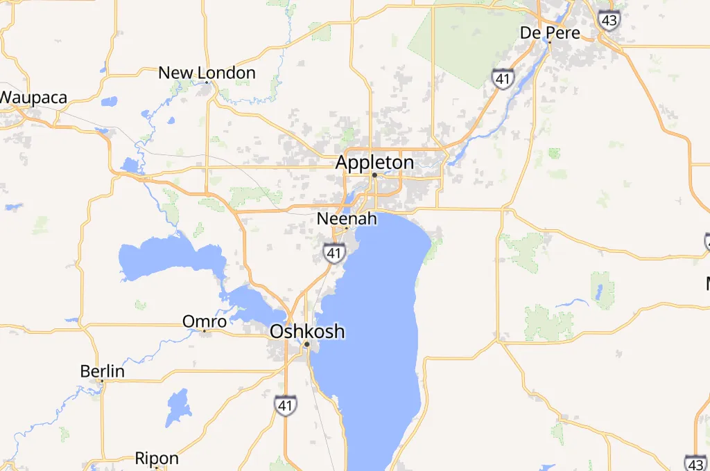 Neenah Area Map Neenah Area Map
