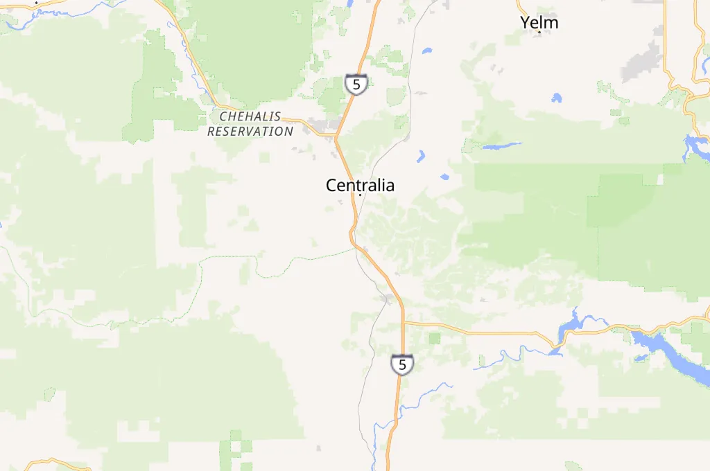 Chehalis Area Map Chehalis Area Map