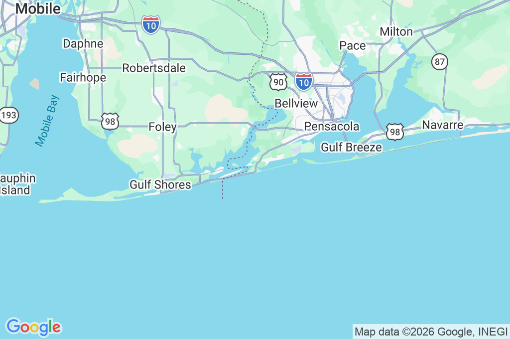 Perdido Key Area Map