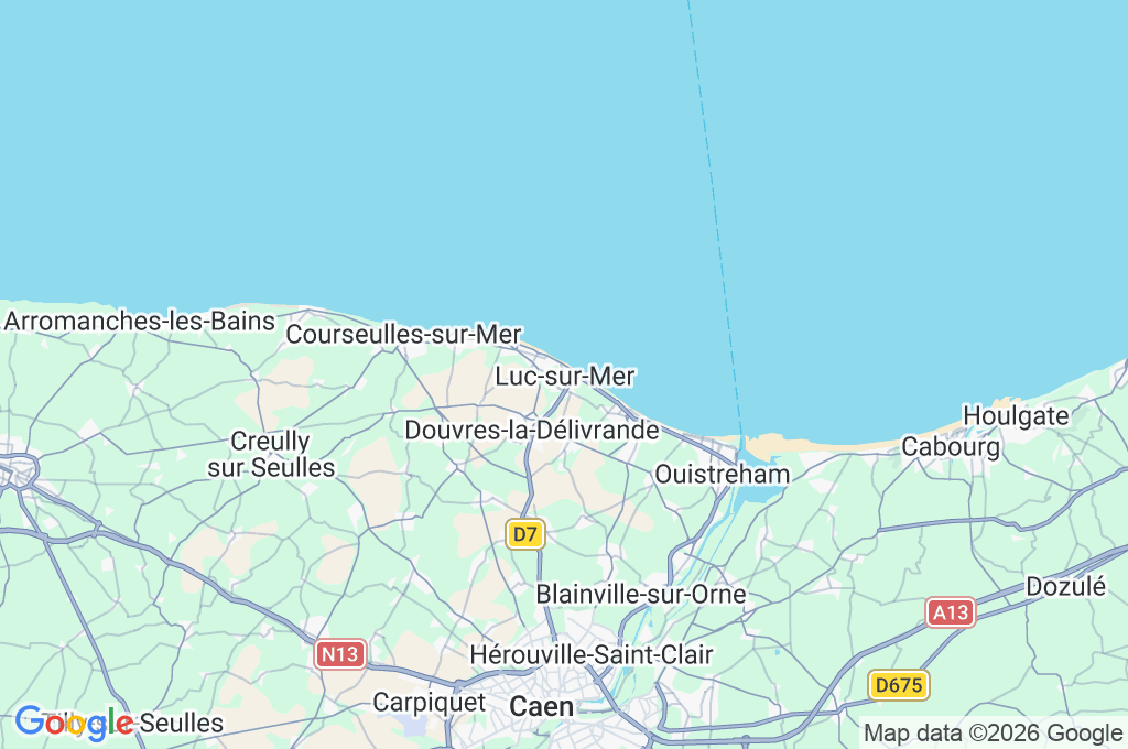 Luc-sur-Mer Area Map