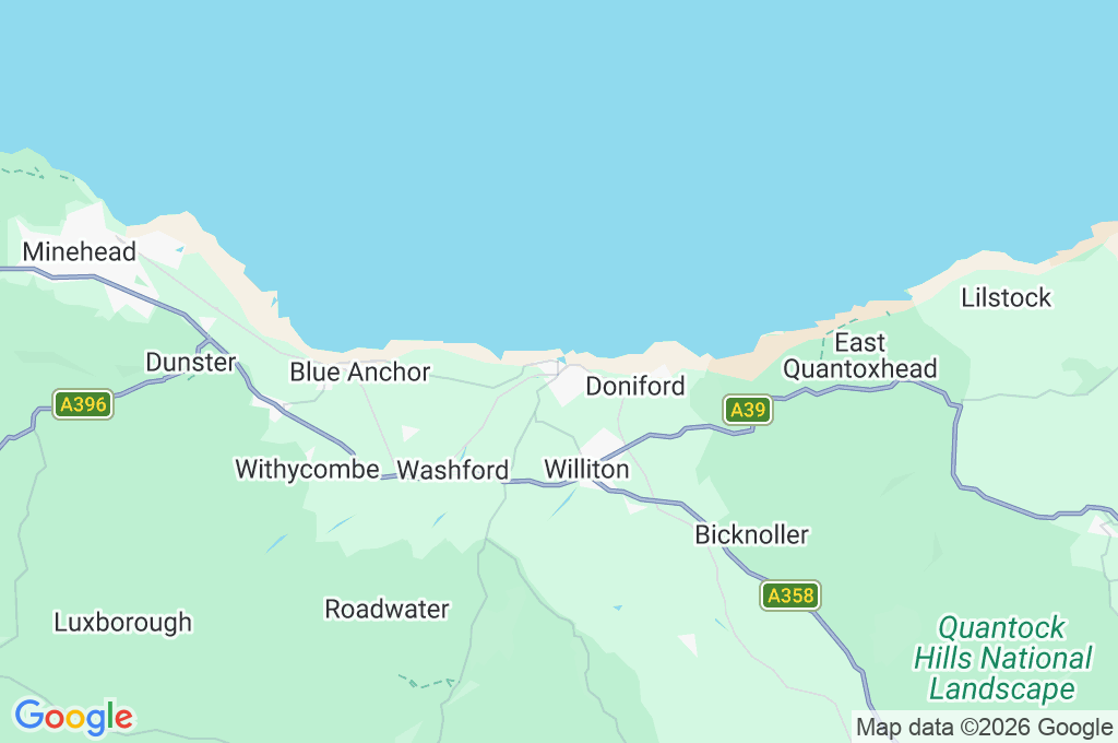 Watchet Area Map