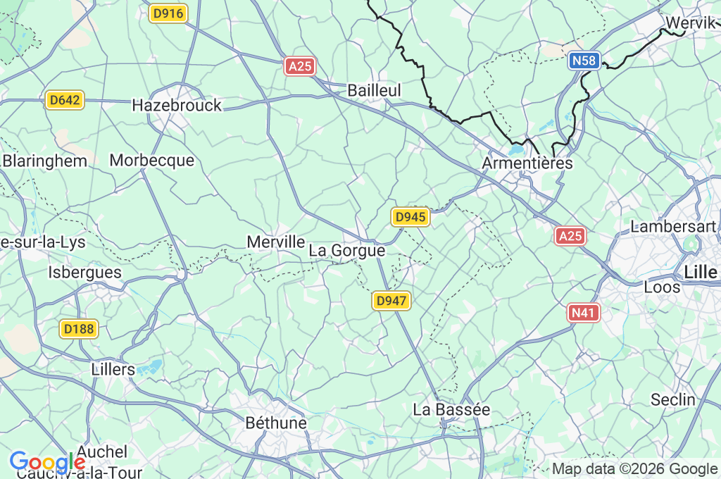 Estaires Area Map