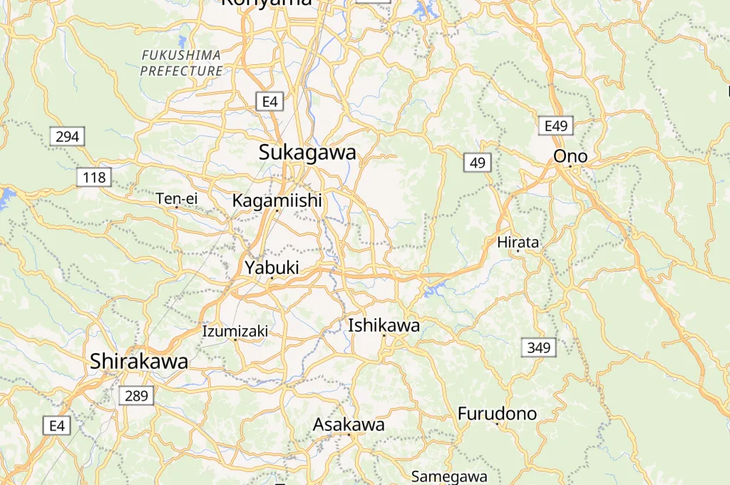 Fukushima Airport Area Map