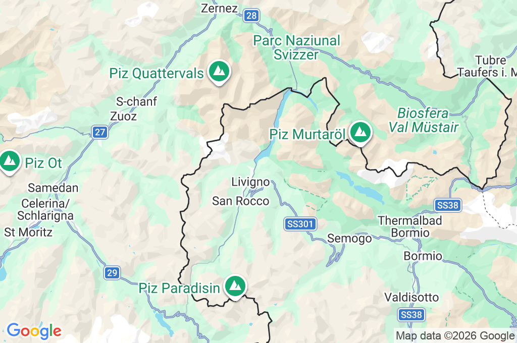 Livigno Area Map