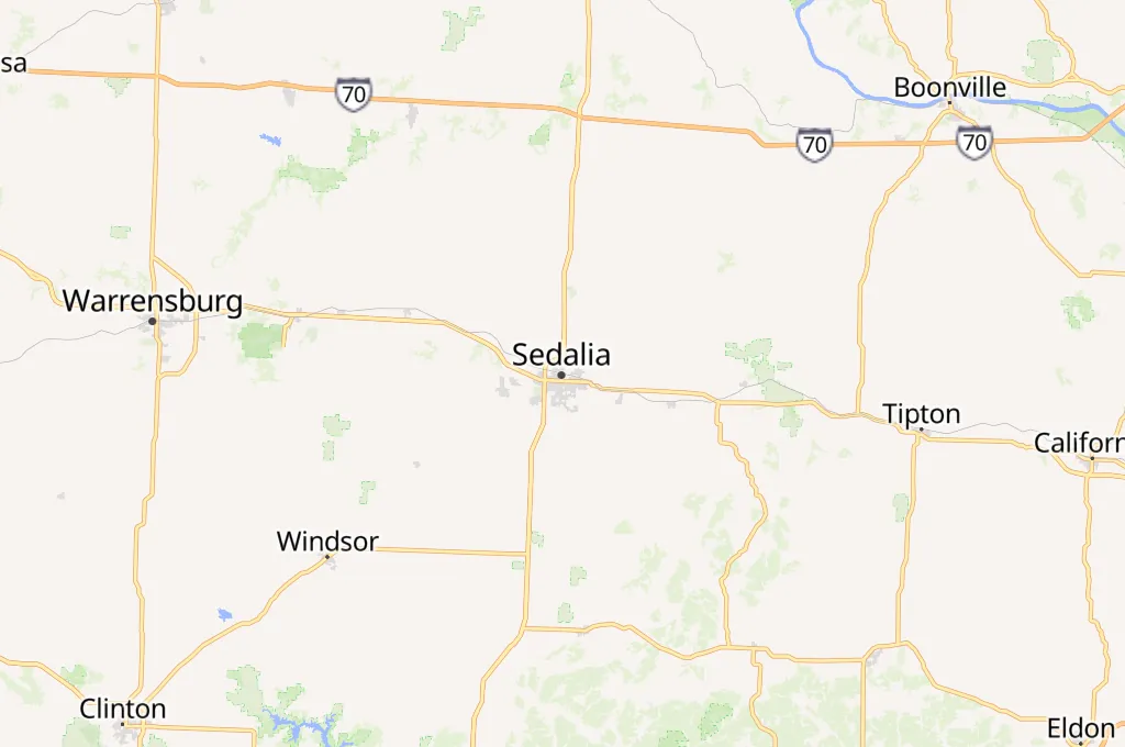 Sedalia Area Map