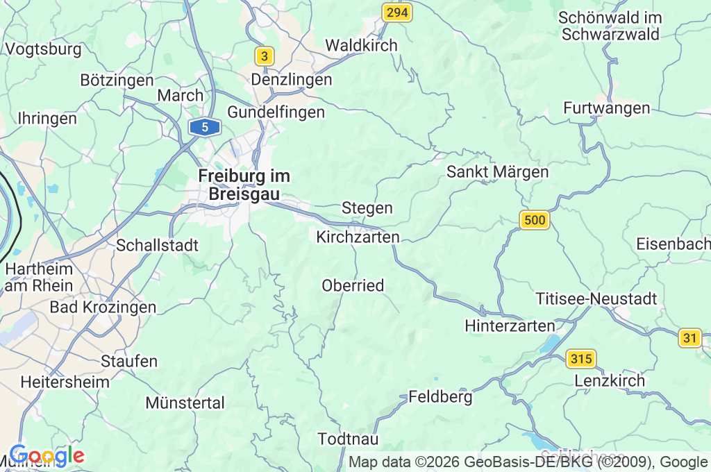 Kirchzarten Area Map