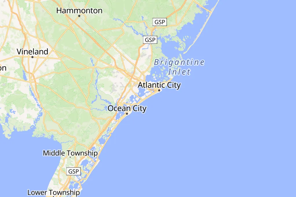 Ventnor City Fishing Pier Area Map Ventnor City Fishing Pier Area Map