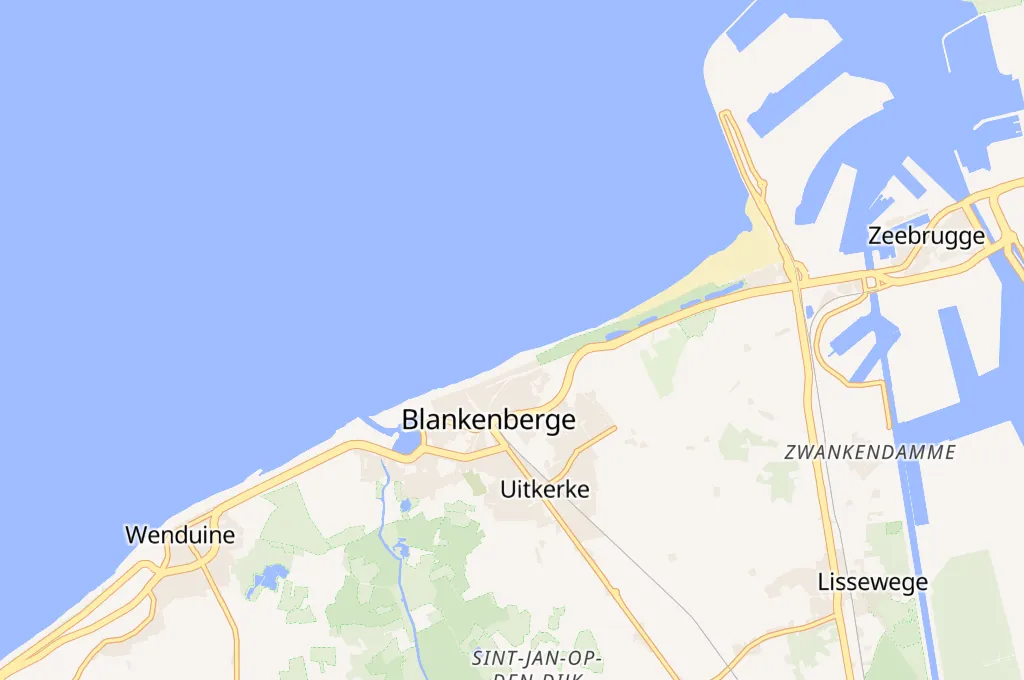 Blankenberge Seafront Area Map Blankenberge Seafront Area Map
