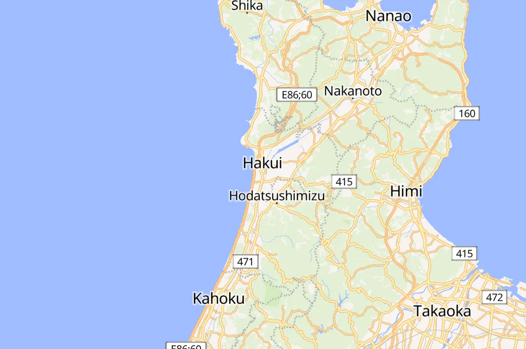Hakui Area Map