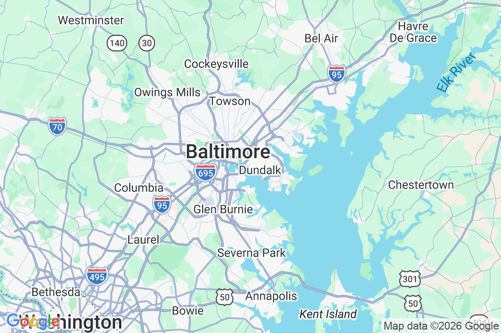Baltimore Shipping Channel Area Map