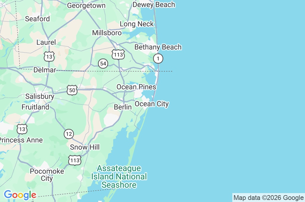 Ocean City Beach Area Map Ocean City Beach Area Map