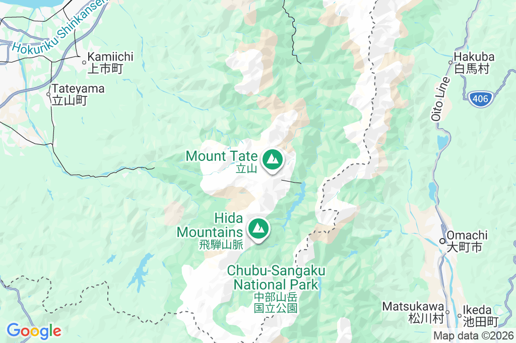 Murodo Area Map Murodo Area Map