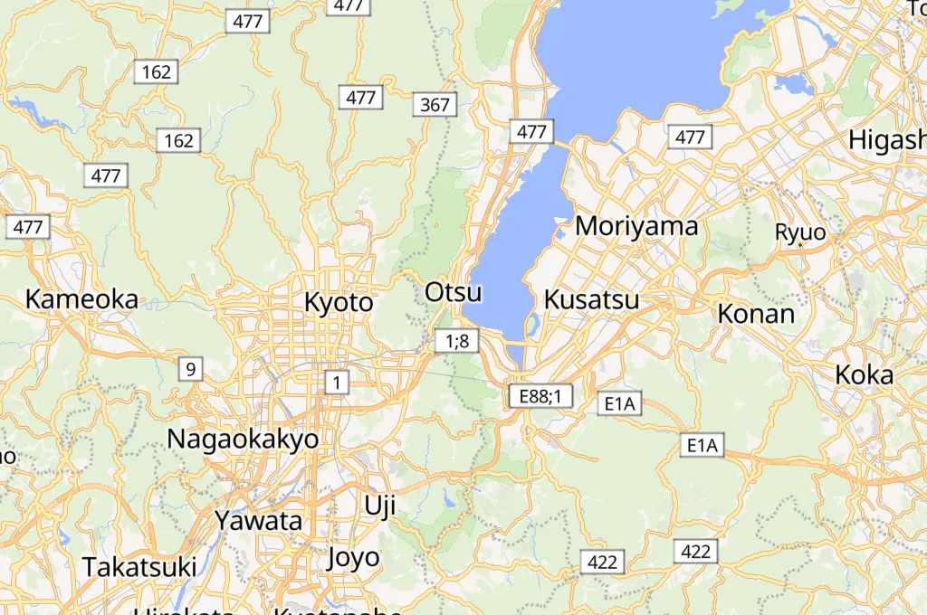 Lake Biwa Area Map Lake Biwa Area Map