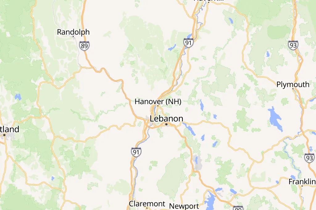 Dartmouth College Area Map