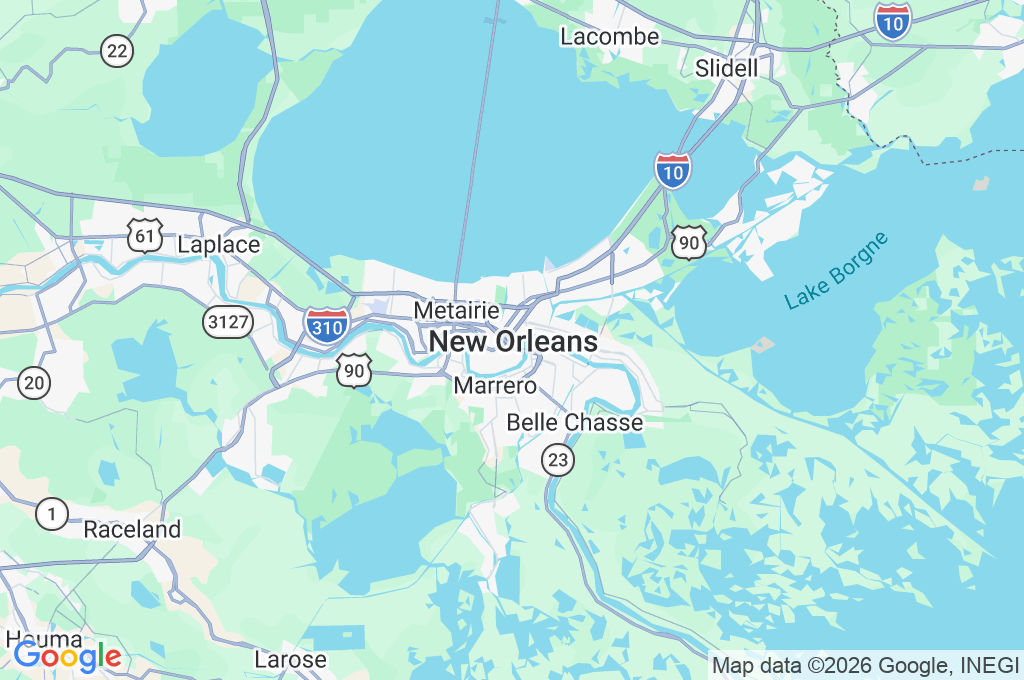 New Orleans Area Map