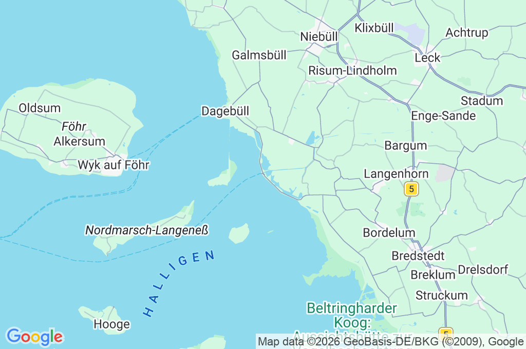 Schlüttsiel Area Map