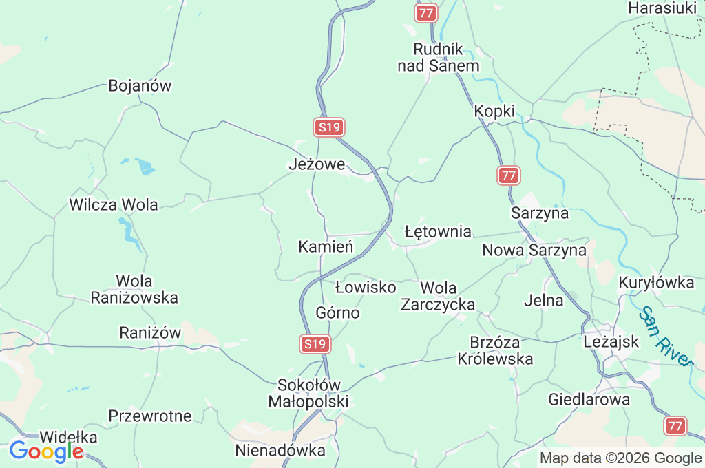Nowy Kamień Area Map Nowy Kamień Area Map