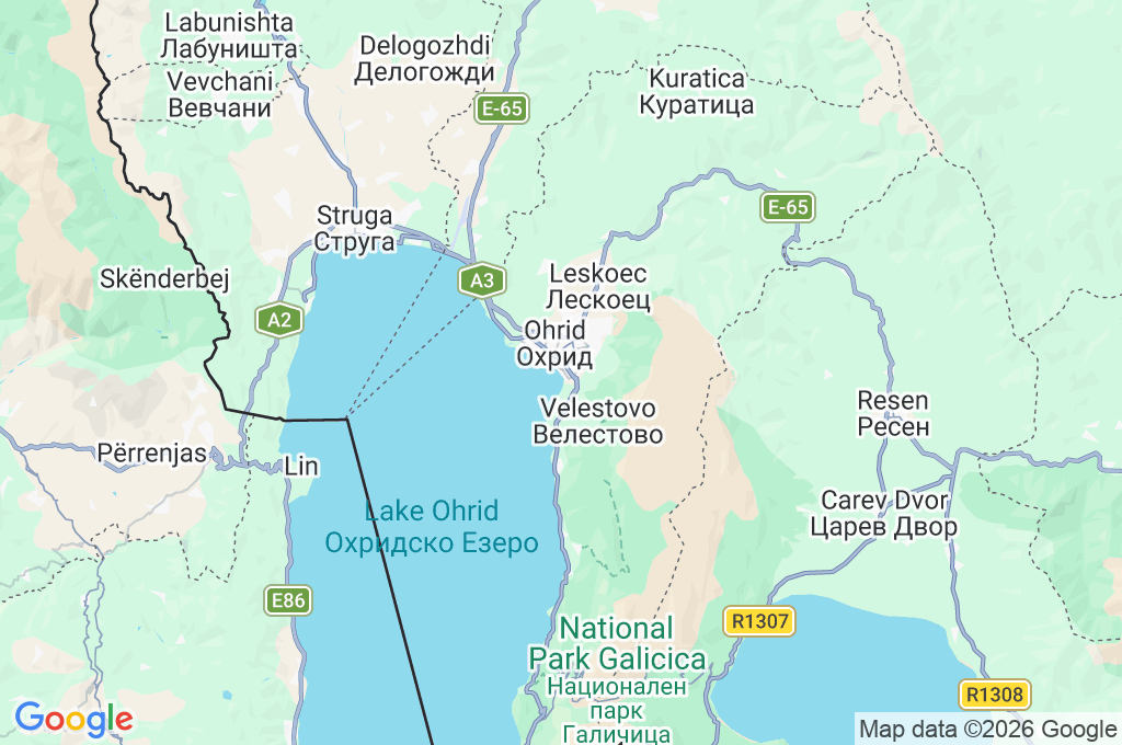 Ohrid Area Map