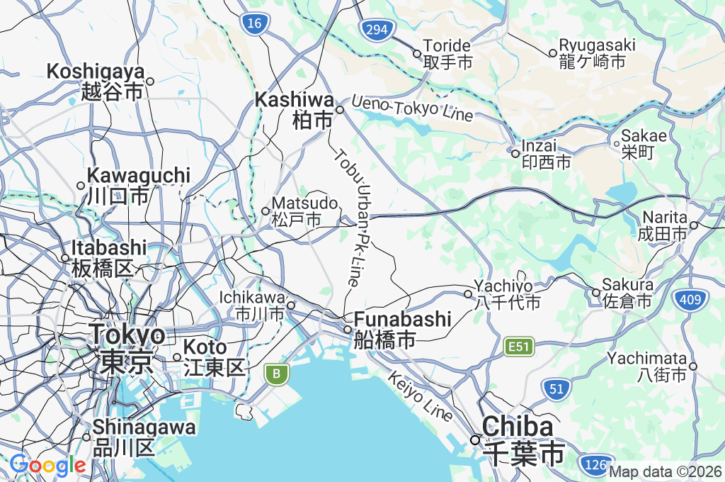 Kamagaya Station Area Map
