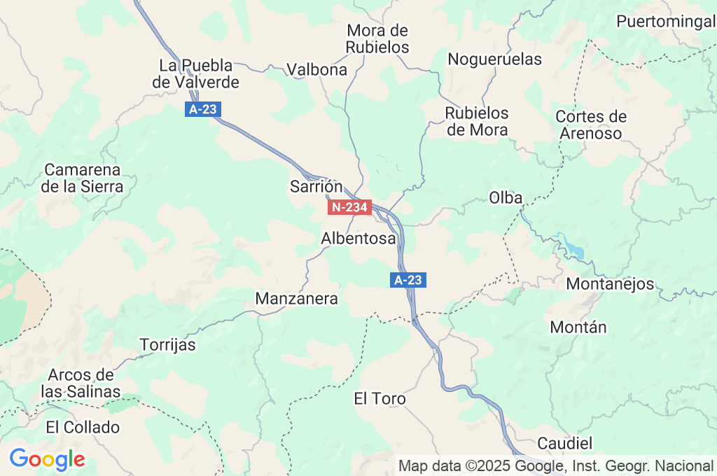 Albentosa Area Map