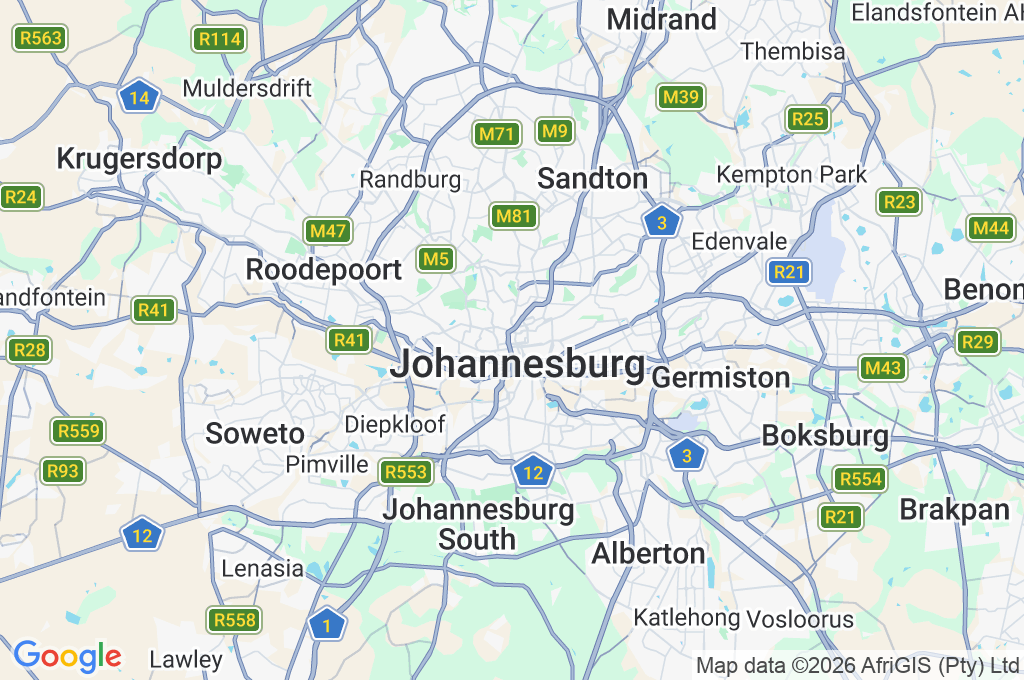 University of the Witwatersrand Area Map