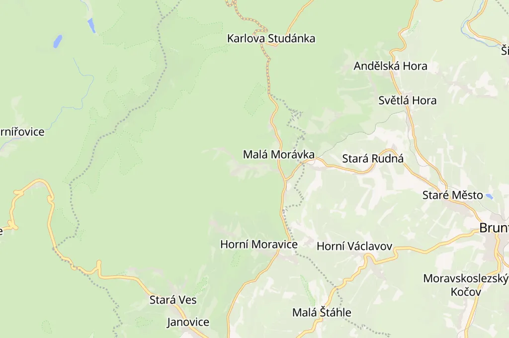Myšák Area Map