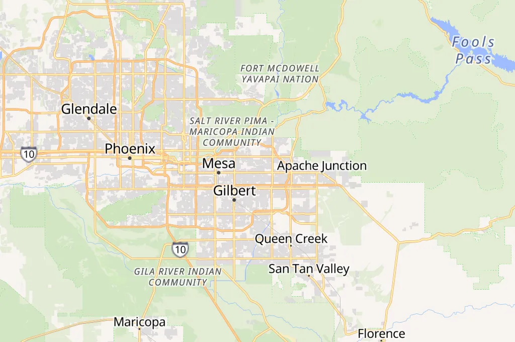 Mesa Area Map Mesa Area Map