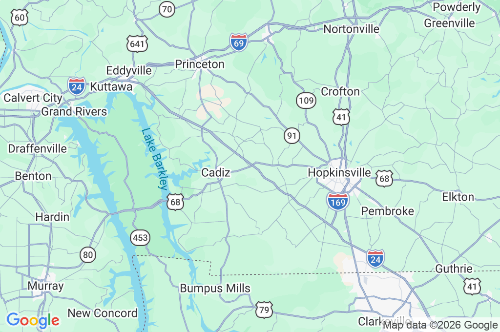 Cadiz Area Map