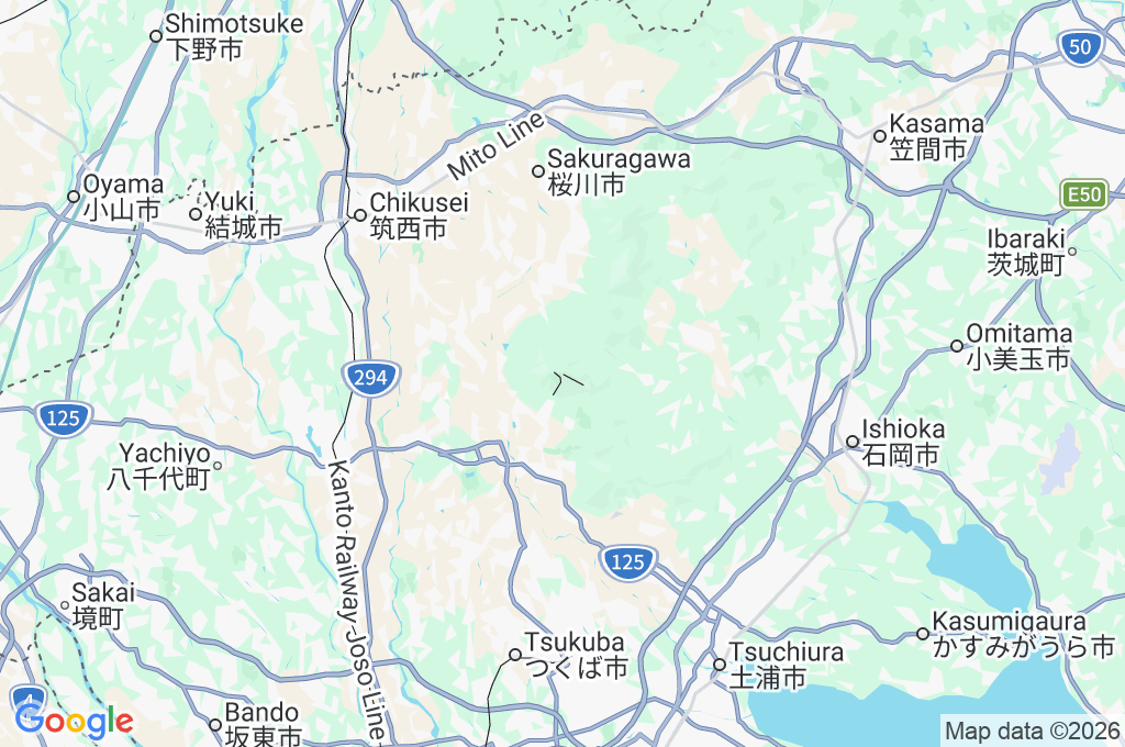 Mount Tsukuba Area Map Mount Tsukuba Area Map