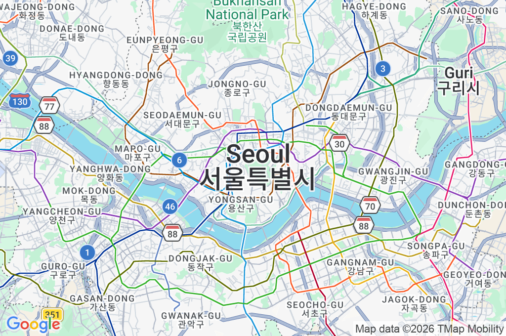 N Seoul Tower Area Map