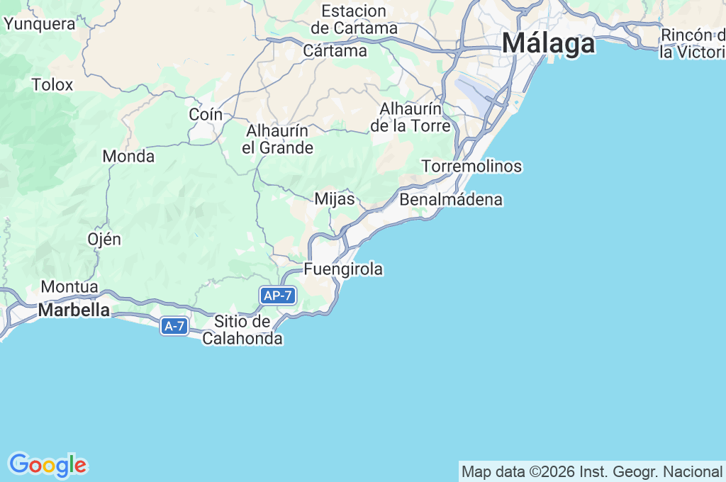 Los Boliches Area Map