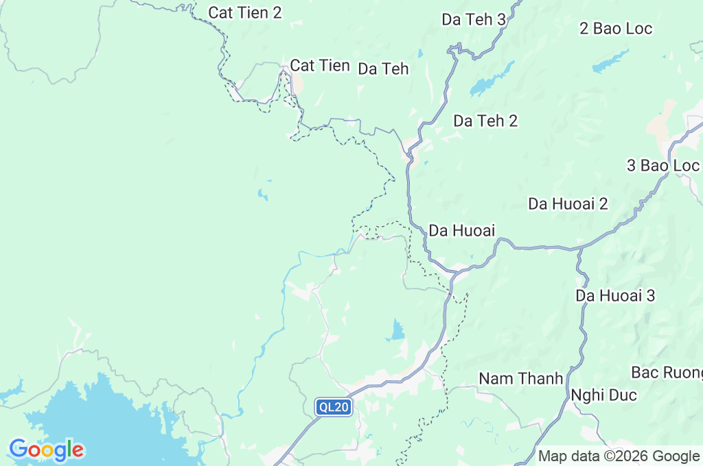 Cat Tien National Park Area Map