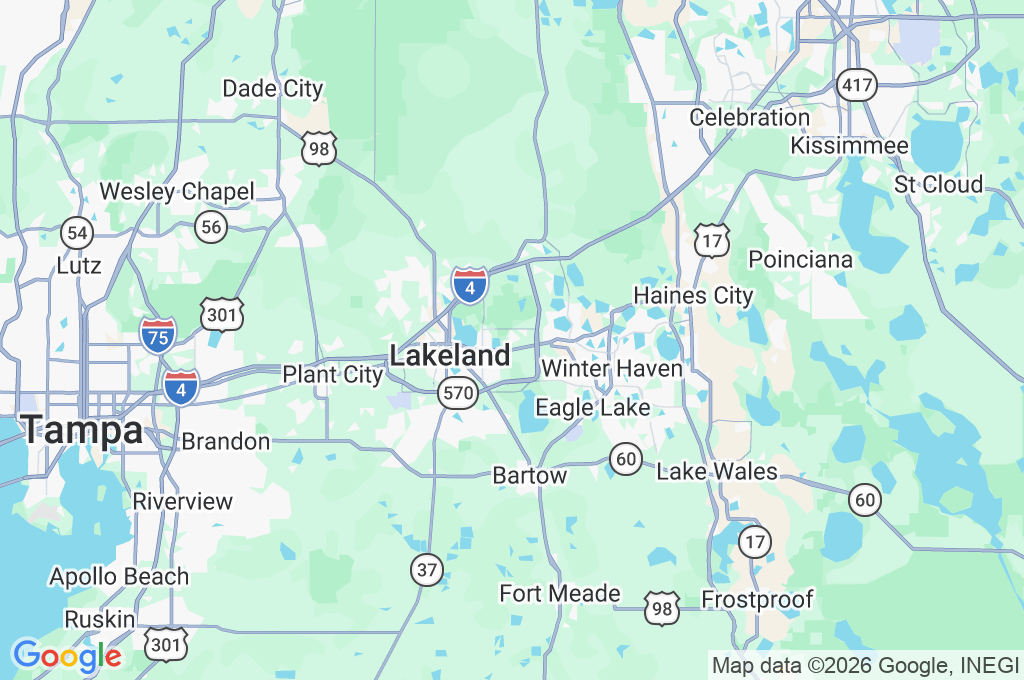 Central Florida Area Map