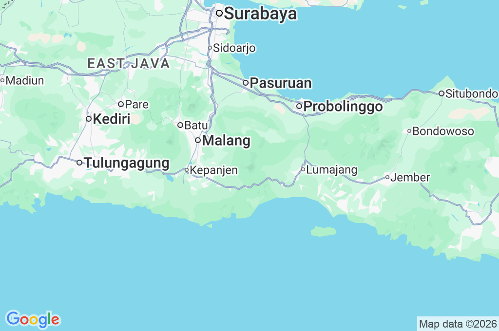 Mount Semeru Area Map
