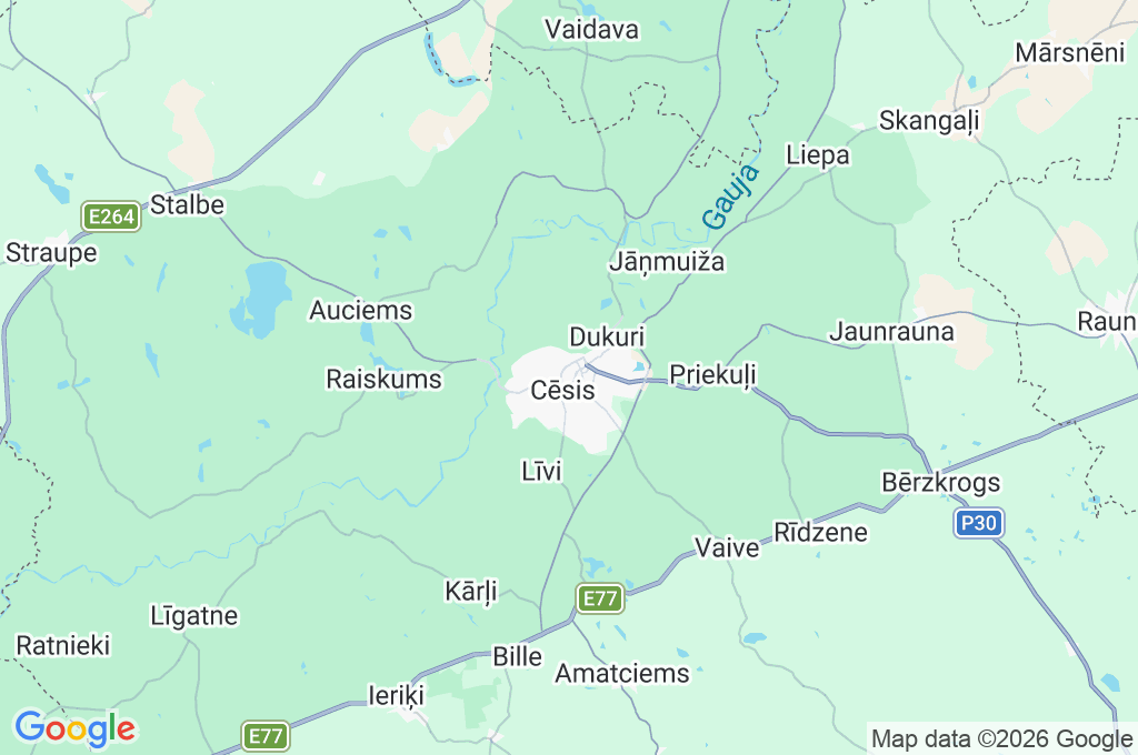 Cēsis Castle Area Map