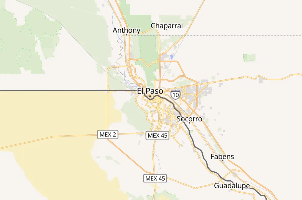 Lerdo - Stanton International Bridge Area Map Lerdo - Stanton International Bridge Area Map