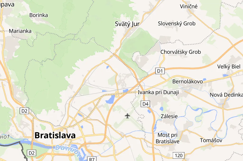 Vajnory Area Map Vajnory Area Map