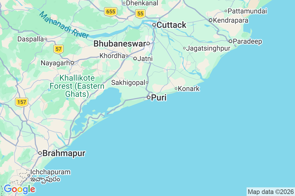 Puri Area Map Puri Area Map